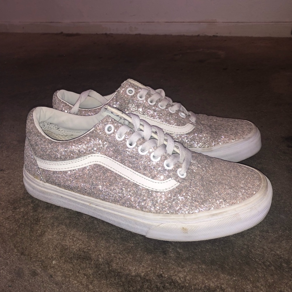 Authentic Vans glitter shoes for women size 8